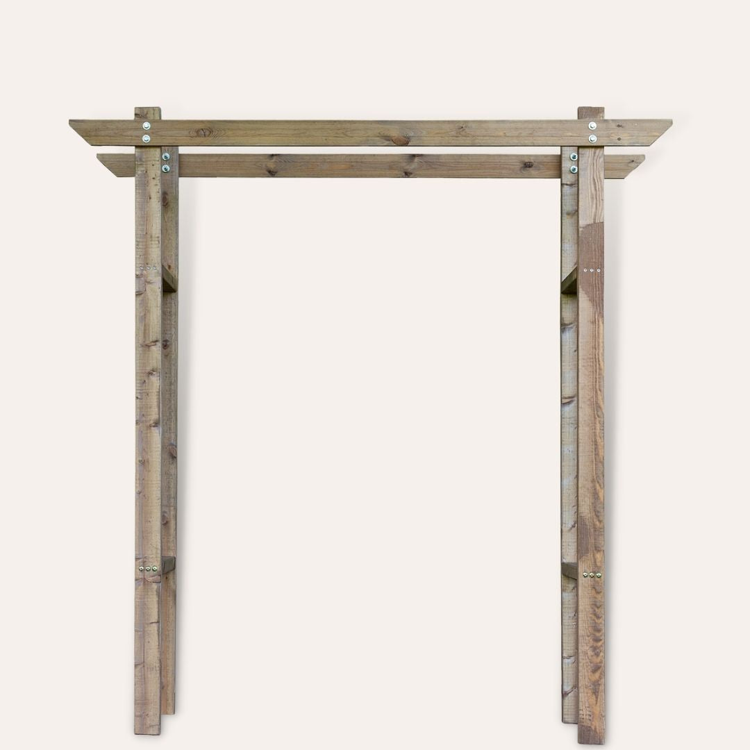 GRAY WOODEN STRUCTURE ARCH VILLAGE 260CM x 215CM