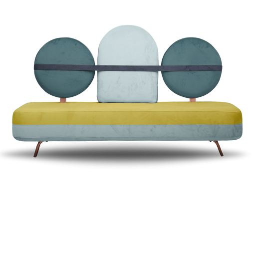 JIMI BRIDAL SOFA MODERN DESIGN YELLOW VELVET
