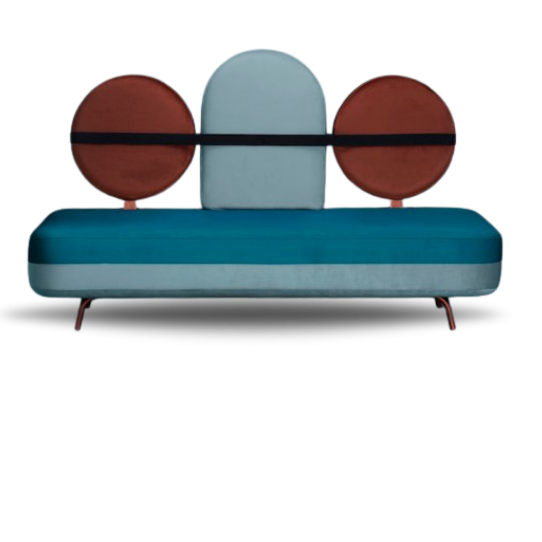 JIMI BRIDAL SOFA MODERN DESIGN BLUE VELVET