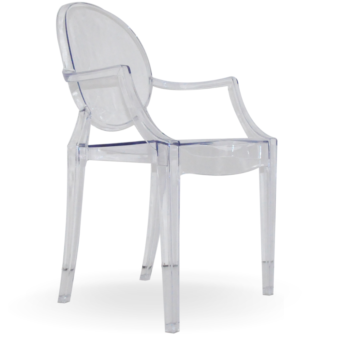 Louis Ghost Dining Chair Transparent | Event Rental Dubai