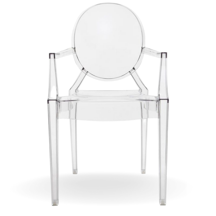 Louis Ghost Dining Chair Transparent | Event Rental Dubai