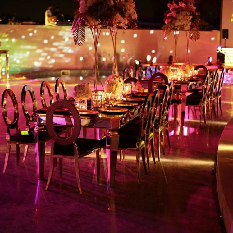 Milano Gold Rose Dining Chair  | Event Rentals Dubai 