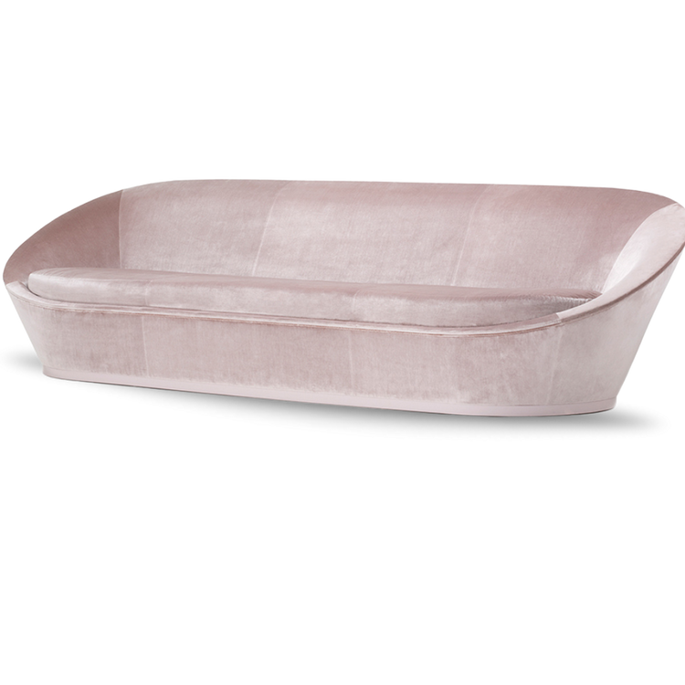 THE NEW LIFE  BRIDAL SOFA BABY PINK VELVET