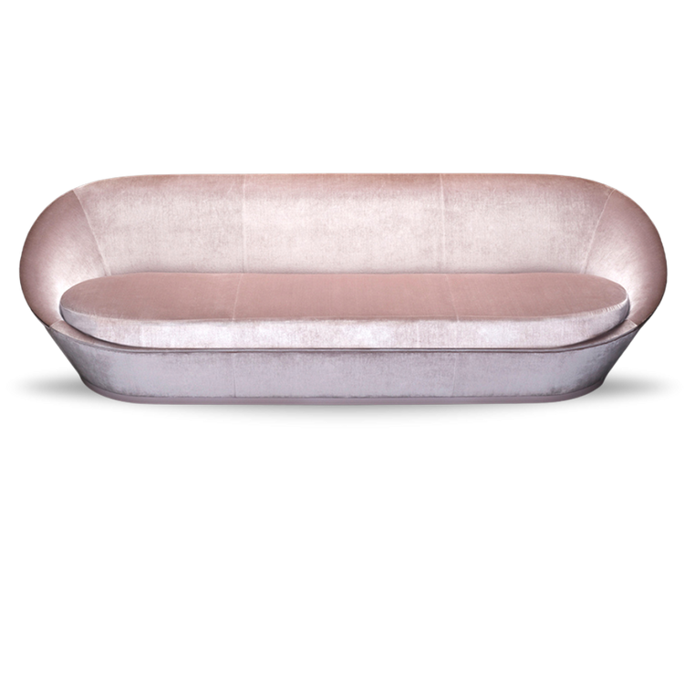 THE NEW LIFE  BRIDAL SOFA BABY PINK VELVET