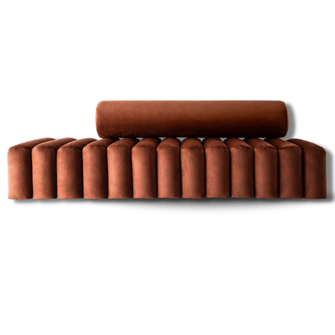 New Moon Bridal Sofa Autumn Brown | Bridal Sofa |Event Rentals Dubai