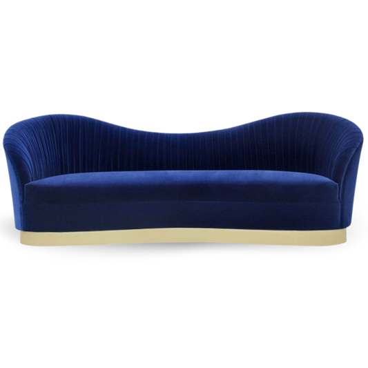 REEVE LOUNGE SOFA 3 SEATS VELVET BLUE COLOR