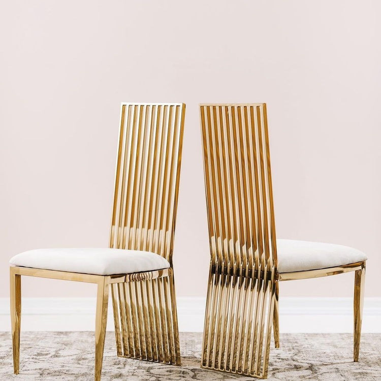 Rodeo Dining Chair Gold | Event Rentals Dubai | Furniture for Rent