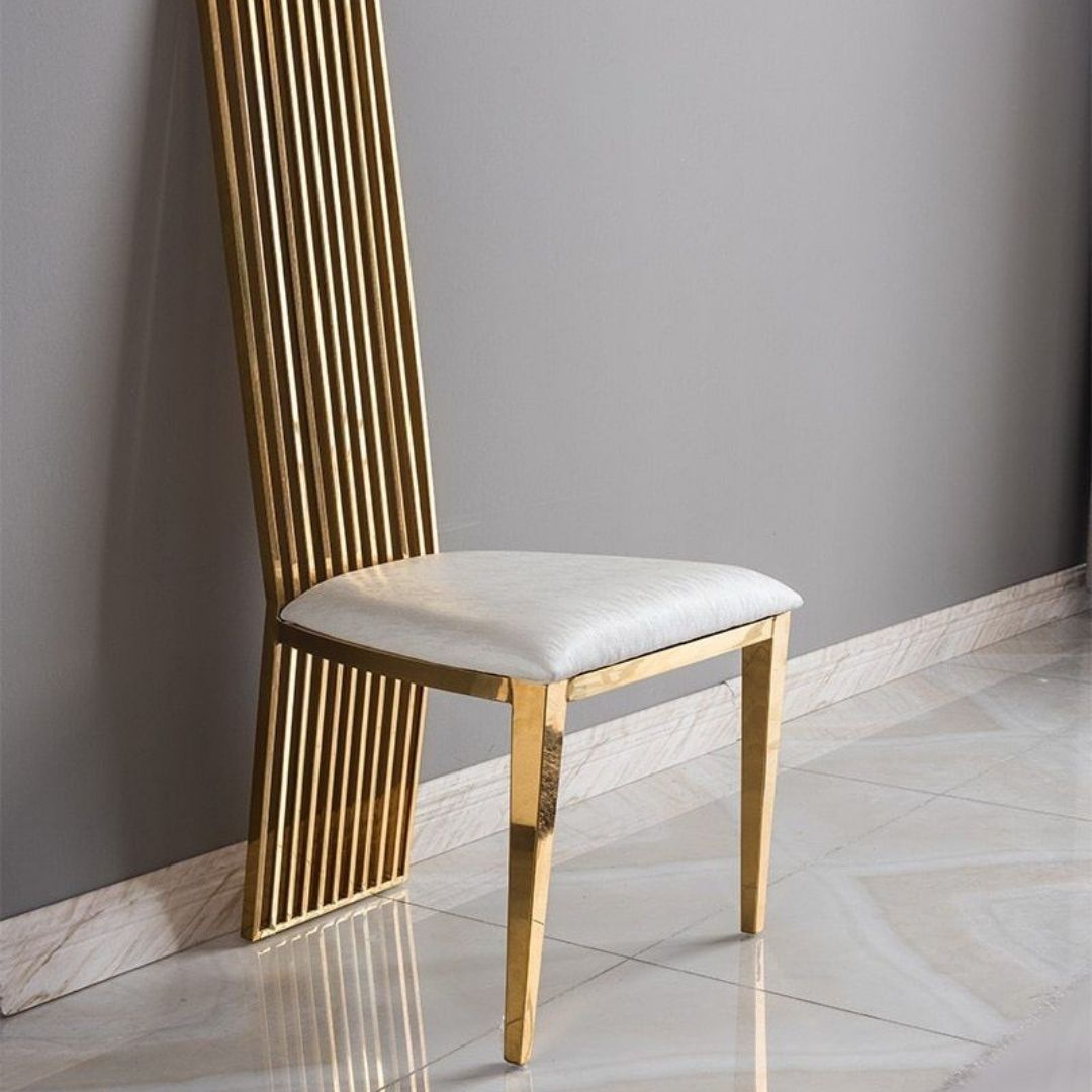 Rodeo Dining Chair Gold | Event Rentals Dubai | Furniture for Rent