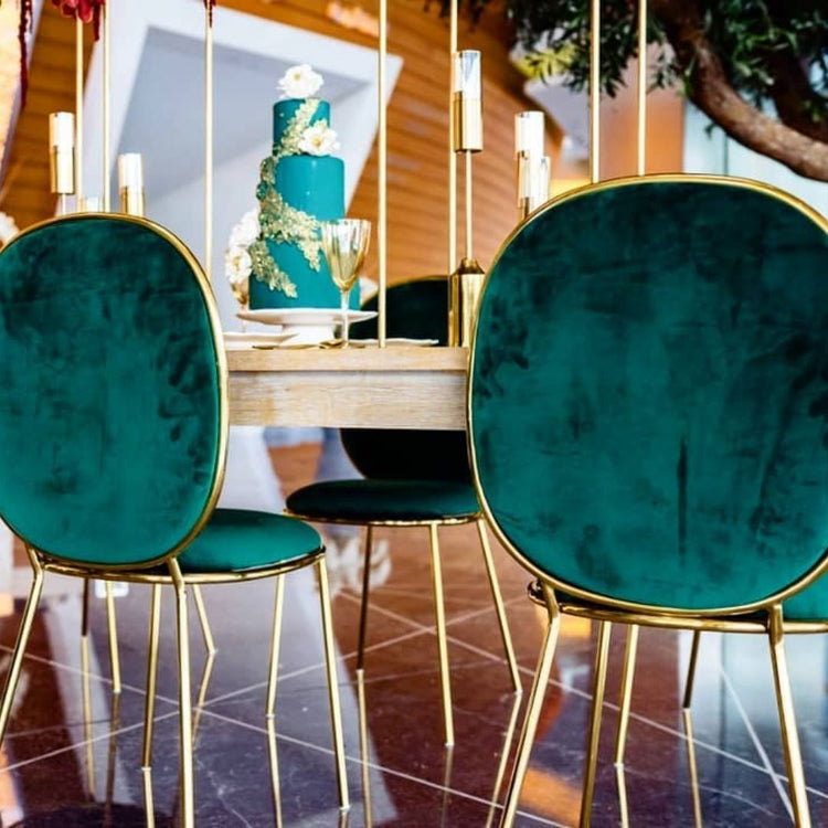 Dining Chairs for Rent | Round Back Green | Event Rental Dubai