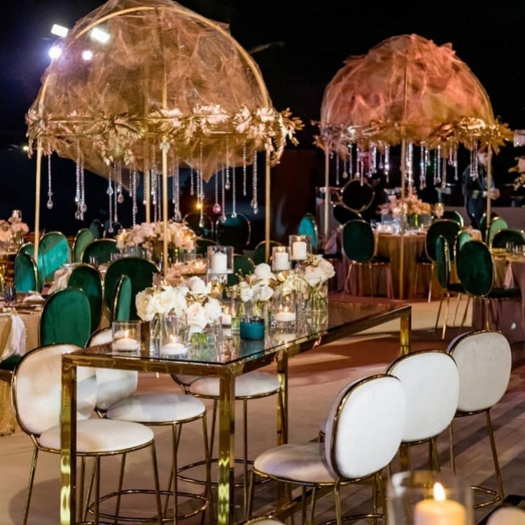 Dining Chairs for Rent | Round Back Green | Event Rental Dubai