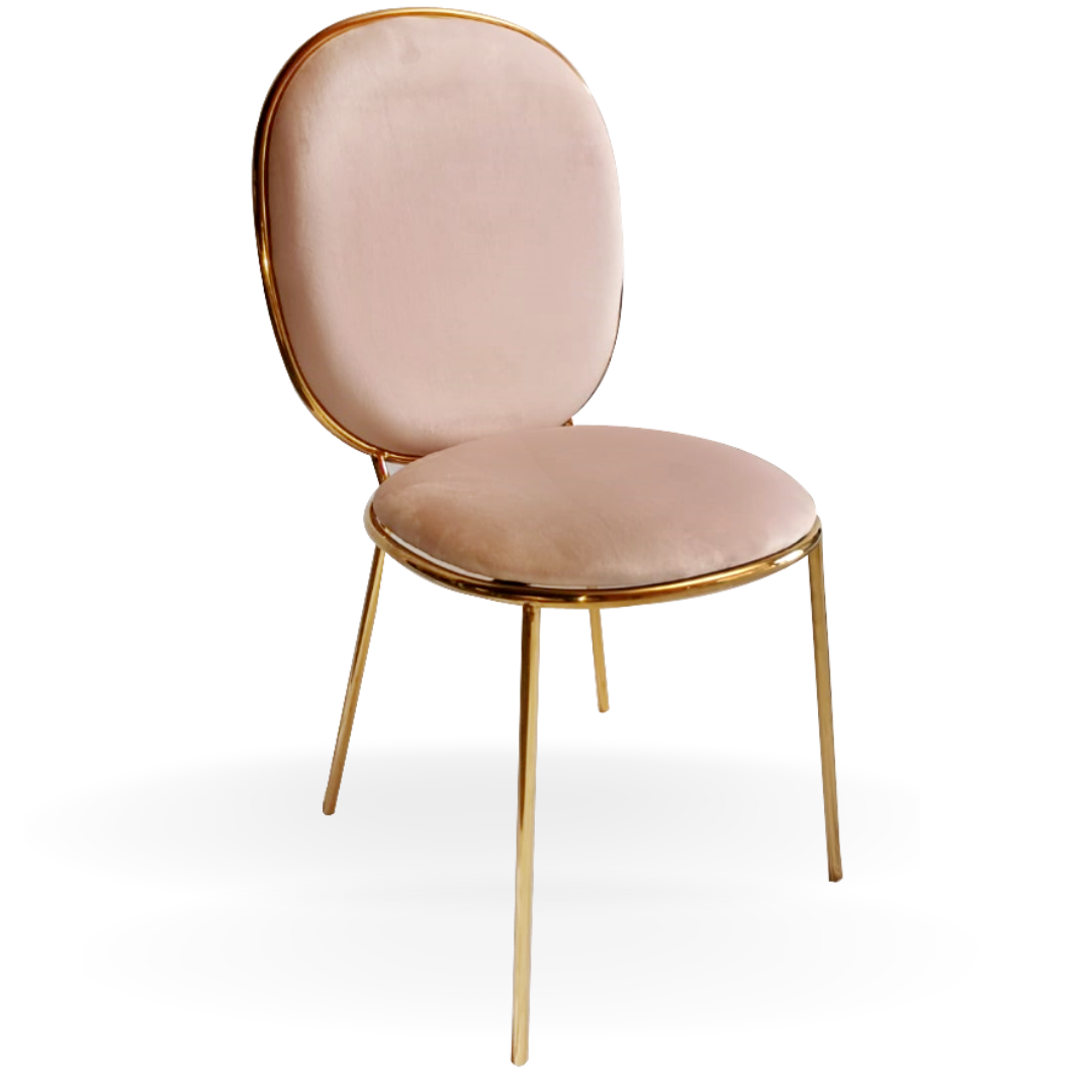 Dining Chairs for Rent | Round Back Light Pink | Event Rental Dubai