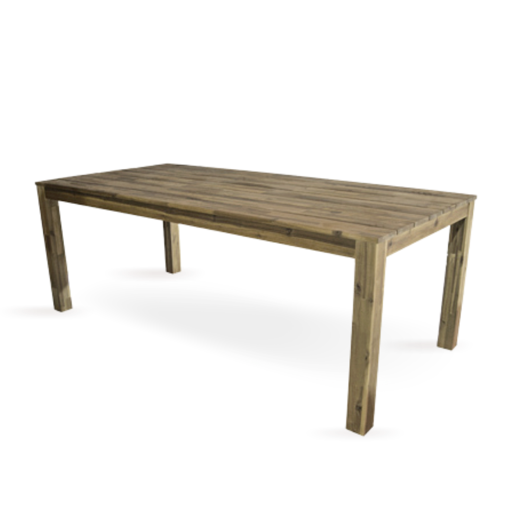 Rustic Wooden Dining Table | Furniture Rentals Dubai | Olga Events