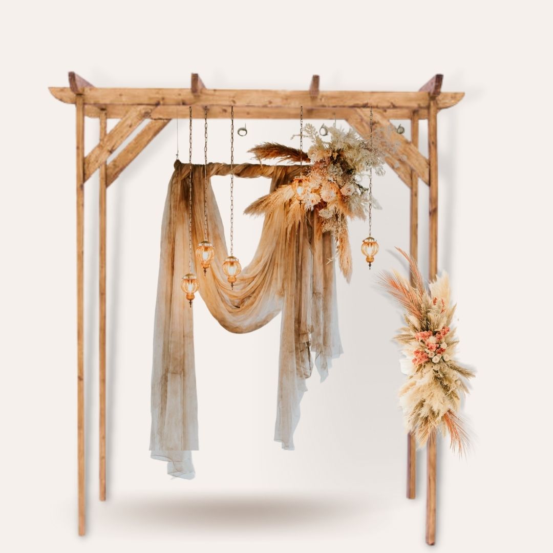 SAND COLOR WOODEN STRUCTURE VILLAGE 300CM x 250CM