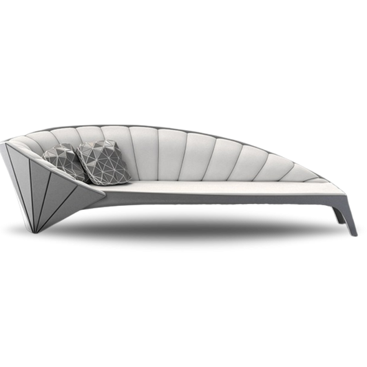 Strabo Bridal Sofa Silver & White | Bridal Sofa |Event Rentals Dubai