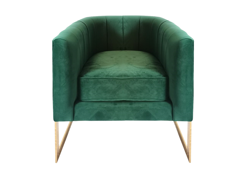 HETHRO LOUNGE SOFA 3 SEATS VELVET GREEN COLOR