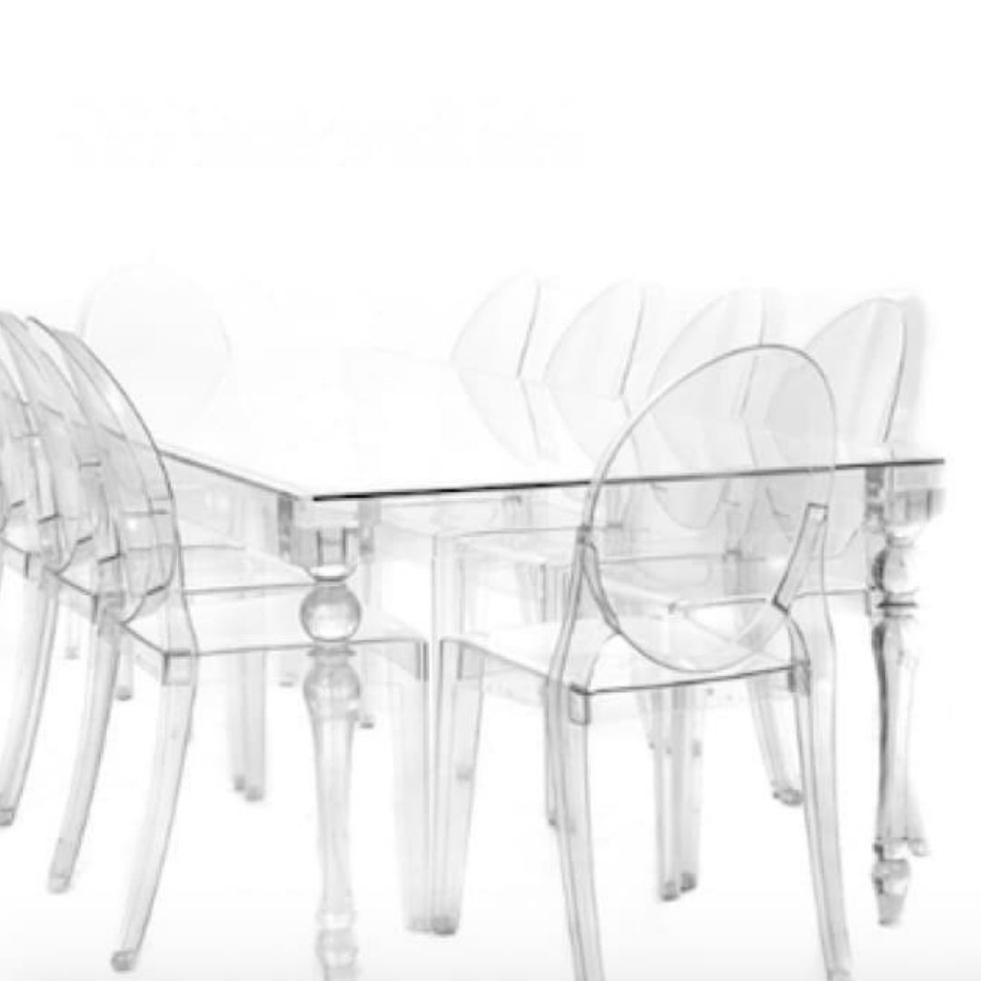 Transparent acrylic dining table 6-10 people
