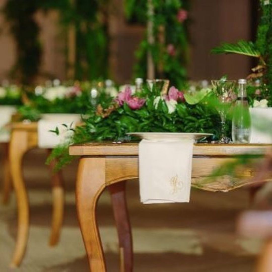 Antique Dining Table Furniture Rental Dubai Olga Events