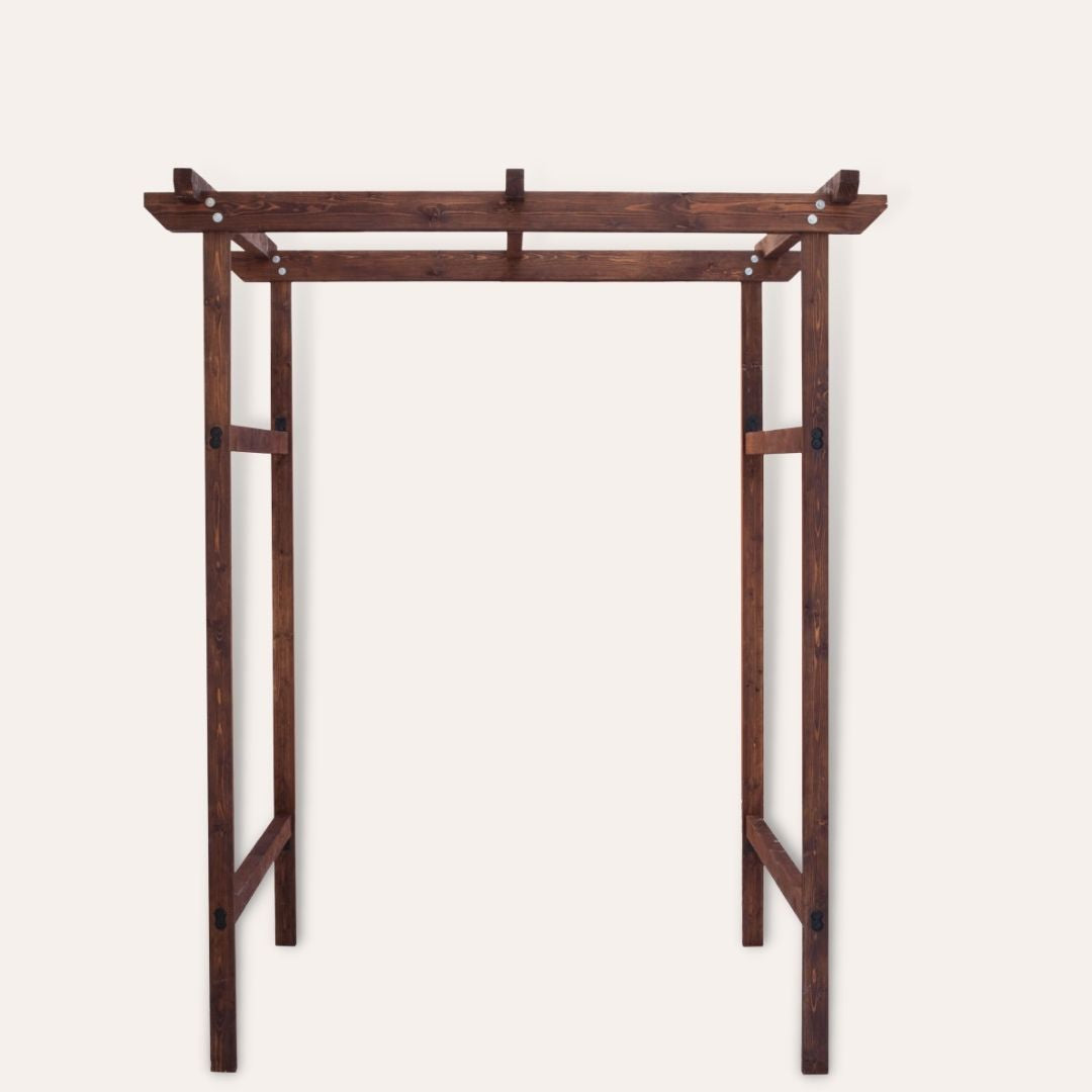 BROWN WOODEN STRUCTURE GAZEBO VILLAGE 300CM x 250CM