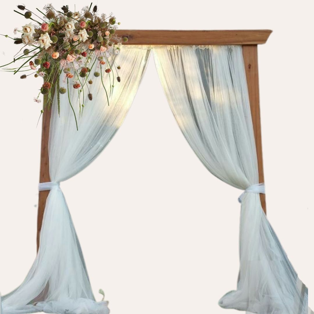 SAND COLOR WOODEN ARCH FABRIC VINTAGE 260CM x 215CM