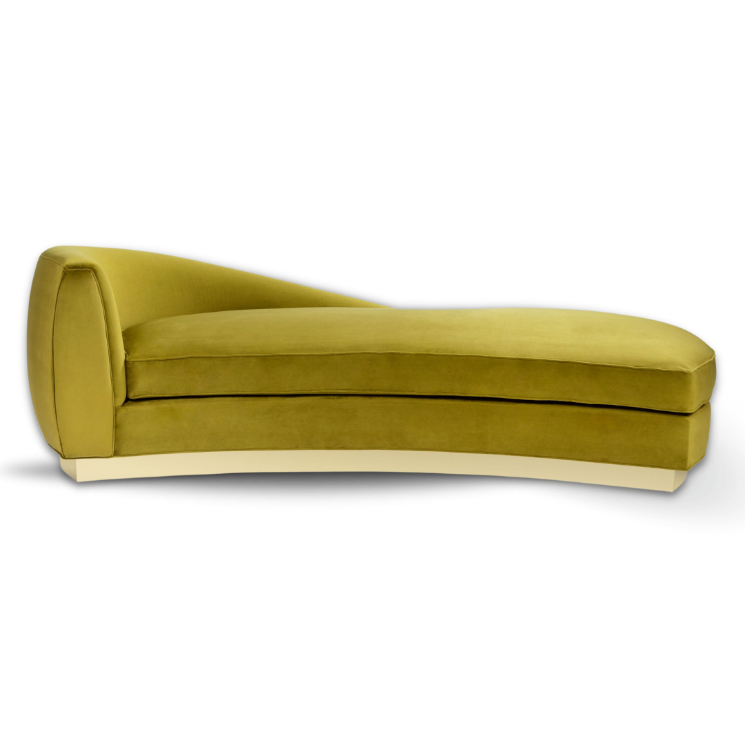 DANDELION BRIDAL SOFA YELLOW VELVET CURVE