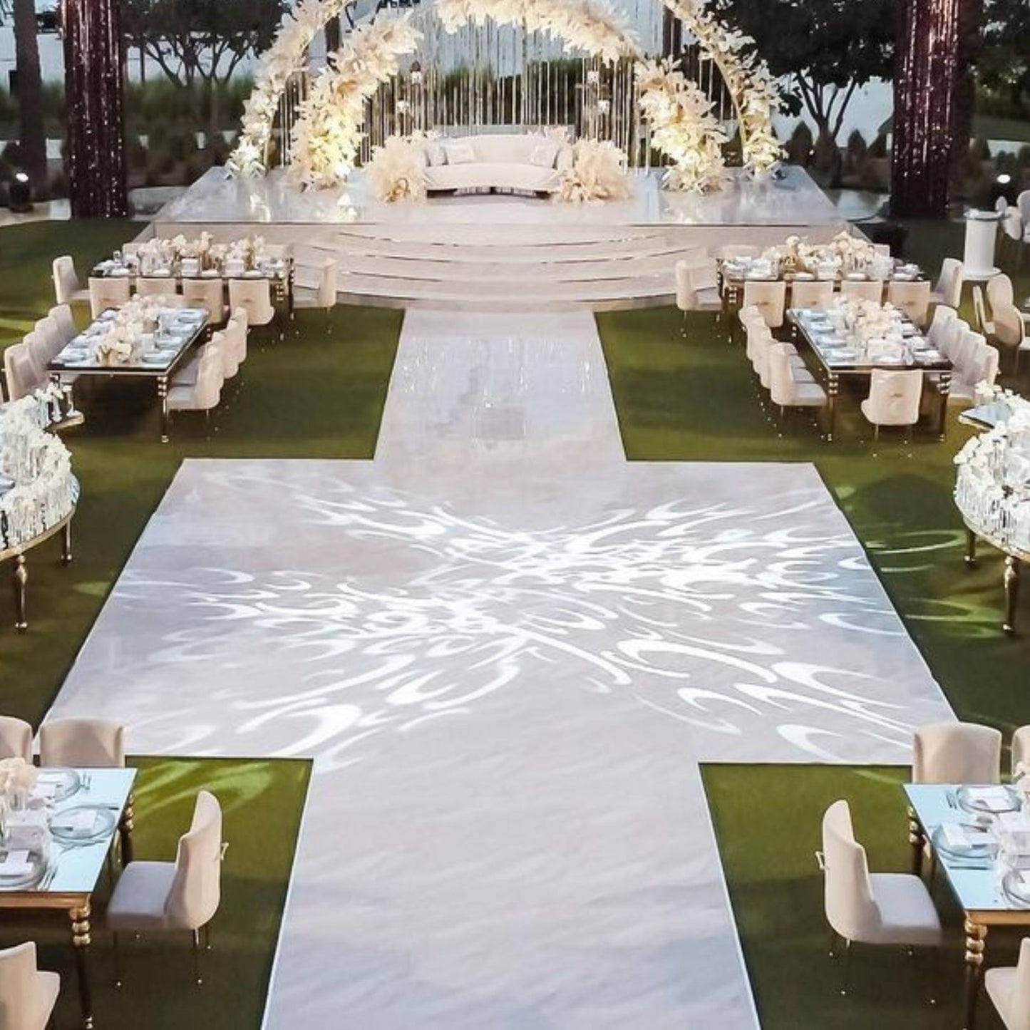 SET OF 3 STAGE SQUARE DANCE FLOOR CATWALK UP TO 90SQM