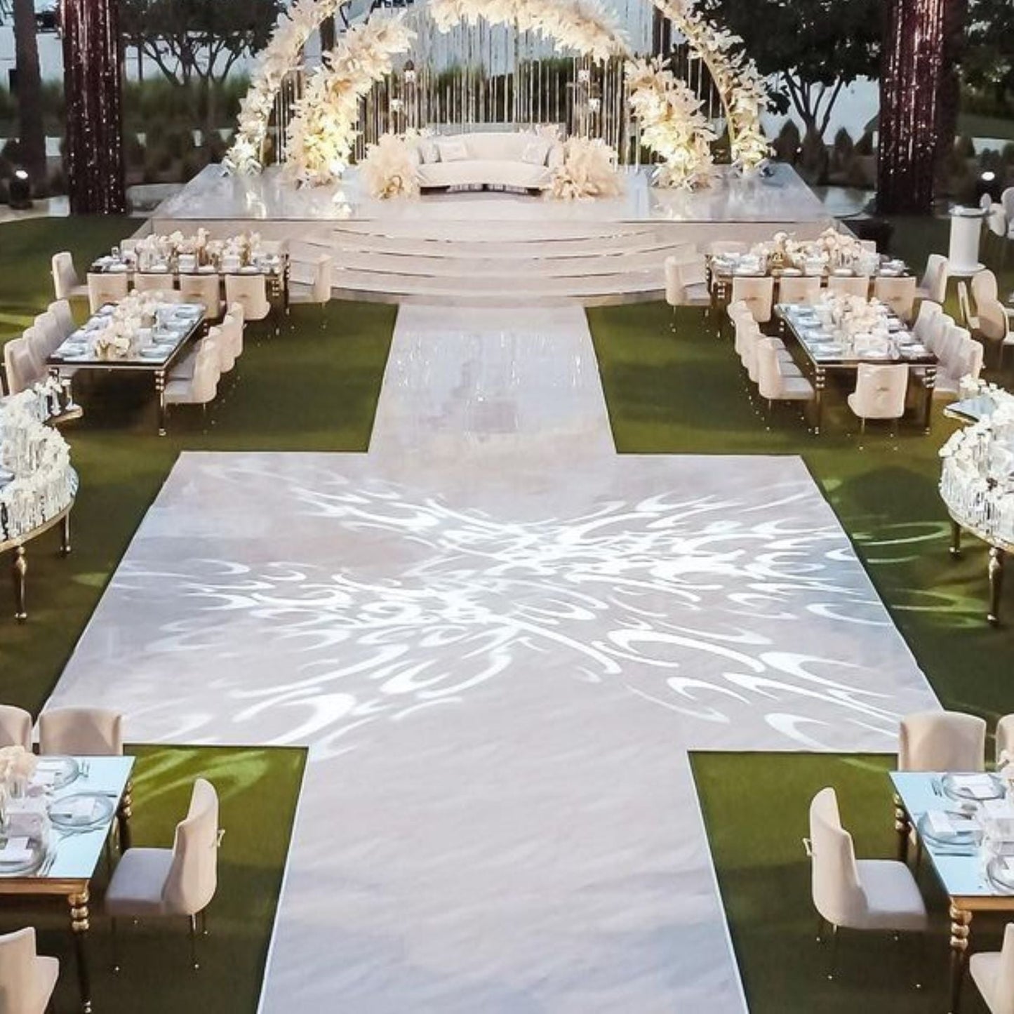 SET OF 3 STAGE SQUARE DANCE FLOOR CATWALK UP TO 150SQM